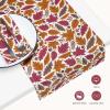 PurpleEssences Rust Jacquard Fall Table Runner Collection, 14×90-in Autumn Table Runner for Fall Harvest & Farmhouse Kitchen, Damask Cotton Thanksgiving Table Runners, Maple Leaves(Fall Garden)