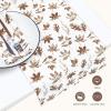 PurpleEssences Rust Jacquard Fall Table Runner Collection, 14×90-in Autumn Table Runner for Fall Harvest & Farmhouse Kitchen, Damask Cotton Thanksgiving Table Runners, Maple Leaves(Aurelia)