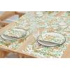 PurpleEssences Rust Jacquard Fall Table Runner Collection, 14×90-in Autumn Table Runner for Fall Harvest & Farmhouse Kitchen, Damask Cotton Thanksgiving Table Runners, Maple Leaves(Sage n Autumn)