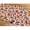 PurpleEssences Rust Jacquard Fall Table Runner Collection, 14×90-in Autumn Table Runner for Fall Harvest & Farmhouse Kitchen, Damask Cotton Thanksgiving Table Runners, Maple Leaves(Fall Garden)