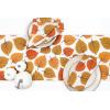 PurpleEssences Rust Jacquard Fall Table Runner Collection, 14×90-in Autumn Table Runner for Fall Harvest & Farmhouse Kitchen, Damask Cotton Thanksgiving Table Runners, Maple Leaves(Amber)