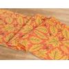 PurpleEssences Rust Jacquard Fall Table Runner Collection, 14×90-in Autumn Table Runner for Fall Harvest & Farmhouse Kitchen, Damask Cotton Thanksgiving Table Runners, Maple Leaves(Maple & Hazel)