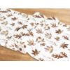PurpleEssences Rust Jacquard Fall Table Runner Collection, 14×90-in Autumn Table Runner for Fall Harvest & Farmhouse Kitchen, Damask Cotton Thanksgiving Table Runners, Maple Leaves(Aurelia)