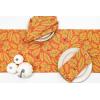 PurpleEssences Rust Jacquard Fall Table Runner Collection, 14×90-in Autumn Table Runner for Fall Harvest & Farmhouse Kitchen, Damask Cotton Thanksgiving Table Runners, Maple Leaves(Maple & Hazel)