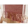 PurpleEssences Rust Table Runner – Wide with Dobby Stripe, Heavy Ribbed Weave & Double Knot Fringes, 14×90 Inch (14×95.5 with Fringes) Boho Farmhouse Decor – Fall Thanksgiving – Rust and H.White(Rust and H.white)
