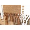 PurpleEssences Rust Table Runner – Wide with Dobby Stripe, Heavy Ribbed Weave & Double Knot Fringes, 14×90 Inch (14×95.5 with Fringes) Boho Farmhouse Decor – Fall Thanksgiving – Rust and H.White(Nut Brown and H.white)