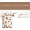 PurpleEssences Scalloped Embroidery Cloth Napkins Table Decor Fall Thanksgiving 100% Cotton Set of 4-18 x 18 inch – Aurelia Edges – Rust(Aurelia(edges – Rust))
