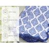 PurpleEssences Scalloped Embroidery Cloth Napkins Table Decor Fall Thanksgiving 100% Cotton Set of 4-18 x 18 inch – Aurelia Edges – Rust(Floral Paisley Edges – Blue)