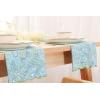 PurpleEssences Scalloped Embroidery Cloth Napkins Table Decor Fall Thanksgiving 100% Cotton Set of 4-18 x 18 inch – Aurelia Edges – Rust(Light Blue Edges – Sage Green)