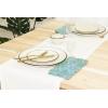 PurpleEssences Scalloped Embroidery Cloth Napkins Table Decor Fall Thanksgiving 100% Cotton Set of 4-18 x 18 inch – Aurelia Edges – Rust(Light Blue Edges – Sage Green)