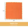 PurpleEssences Scalloped Embroidery Cloth Napkins Table Decor Fall Thanksgiving 100% Cotton Set of 4-18 x 18 inch – Aurelia Edges – Rust(Orange(edges- Golden Yellow))