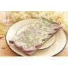 PurpleEssences Scalloped Embroidery Cloth Napkins Table Decor Fall Thanksgiving 100% Cotton Set of 4-18 x 18 inch – Aurelia Edges – Rust(Sage Green Edges – Blush Pink)