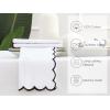 PurpleEssences Scalloped Embroidery Cloth Napkins Table Decor Fall Thanksgiving 100% Cotton Set of 4-18 x 18 inch – Aurelia Edges – Rust(White(edges- Black))
