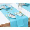 PurpleEssences Set of 12 Cloth Dinner Napkins 100% Cotton 18×18 Inch – Soft Durable Washable – Ideal for Farmhouse Party Fall Thanksgiving – Perfect Everyday Use Table Linen – Burgundy(Aqua Blue)