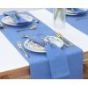 PurpleEssences Set of 12 Cloth Dinner Napkins 100% Cotton 18×18 Inch – Soft Durable Washable – Ideal for Farmhouse Party Fall Thanksgiving – Perfect Everyday Use Table Linen – Burgundy(Light Blue)