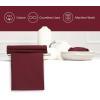 PurpleEssences Set of 12 Cloth Dinner Napkins 100% Cotton 18×18 Inch – Soft Durable Washable – Ideal for Farmhouse Party Fall Thanksgiving – Perfect Everyday Use Table Linen – Burgundy(Burgundy)