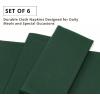 PurpleEssences Set of 12 Cloth Dinner Napkins 100% Cotton 18×18 Inch – Soft Durable Washable – Ideal for Farmhouse Party Fall Thanksgiving – Perfect Everyday Use Table Linen – Burgundy(Forest Green)