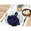 PurpleEssences Set of 12 Cloth Dinner Napkins 100% Cotton 18×18 Inch – Soft Durable Washable – Ideal for Farmhouse Party Fall Thanksgiving – Perfect Everyday Use Table Linen – Burgundy(Navy Blue)