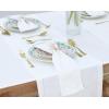 PurpleEssences Set of 12 Hemstitch Cloth Dinner Napkins 100% Cotton – Soft Durable Washable – Ideal for Wedding Fall Thanksgiving Halloween – Perfect Everyday Use Table Linen 18×18 – Black(White)