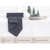 PurpleEssences Set of 12 Hemstitch Cloth Dinner Napkins 100% Cotton – Soft Durable Washable – Ideal for Wedding Fall Thanksgiving Halloween – Perfect Everyday Use Table Linen 18×18 – Black(Dark Gray)