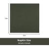PurpleEssences Set of 12 Hemstitch Cloth Dinner Napkins 100% Cotton – Soft Durable Washable – Ideal for Wedding Fall Thanksgiving Halloween – Perfect Everyday Use Table Linen 18×18 – Black(Olive Green)