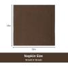 PurpleEssences Set of 12 Hemstitch Cloth Dinner Napkins 100% Cotton – Soft Durable Washable – Ideal for Wedding Fall Thanksgiving Halloween – Perfect Everyday Use Table Linen 18×18 – Black(Nut Brown)