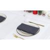 PurpleEssences Set of 12 Hemstitch Cloth Dinner Napkins 100% Cotton – Soft Durable Washable – Ideal for Wedding Fall Thanksgiving Halloween – Perfect Everyday Use Table Linen 18×18 – Black(Dark Gray)
