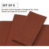 PurpleEssences Set of 12 Hemstitch Cloth Dinner Napkins 100% Cotton – Soft Durable Washable – Ideal for Wedding Fall Thanksgiving Halloween – Perfect Everyday Use Table Linen 18×18 – Black(Rust)