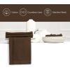 PurpleEssences Set of 12 Hemstitch Cloth Dinner Napkins 100% Cotton – Soft Durable Washable – Ideal for Wedding Fall Thanksgiving Halloween – Perfect Everyday Use Table Linen 18×18 – Black(Nut Brown)