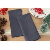 PurpleEssences Set of 12 Hemstitch Cloth Dinner Napkins 100% Cotton – Soft Durable Washable – Ideal for Wedding Fall Thanksgiving Halloween – Perfect Everyday Use Table Linen 18×18 – Black(Dark Gray)
