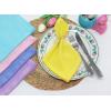 PurpleEssences Set of 12 Hemstitch Cloth Dinner Napkins 100% Cotton – Soft Durable Washable – Ideal for Wedding Fall Thanksgiving Halloween – Perfect Everyday Use Table Linen 18×18 – Black(Yellow)