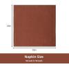 PurpleEssences Set of 12 Hemstitch Cloth Dinner Napkins 100% Cotton – Soft Durable Washable – Ideal for Wedding Fall Thanksgiving Halloween – Perfect Everyday Use Table Linen 18×18 – Black(Rust)