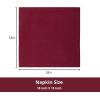PurpleEssences Set of 12 Hemstitch Cloth Dinner Napkins 100% Cotton – Soft Durable Washable – Ideal for Wedding Fall Thanksgiving Halloween – Perfect Everyday Use Table Linen 18×18 – Black(Burgundy)