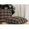 PurpleEssences Set of 2 Buffalo Plaid Check Throw Pillow Covers Farmhouse Pillow Cushion Case 100% Cotton for Fall Thanksgiving Decor Car Bed Sofa – 12 x 20 Inch – Red and Black(Green – Tartan Plaid)