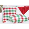 PurpleEssences Set of 2 Tartan Plaid Check Throw Pillow Covers Farmhouse Pillow Cushion Case 100% Cotton for Christmas Decor Car Bed Sofa 16 x 16 Inch – Green(Red Green and White – Buffalo Plaid)