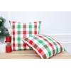 PurpleEssences Set of 2 Tartan Plaid Check Throw Pillow Covers Farmhouse Pillow Cushion Case 100% Cotton for Christmas Decor Car Bed Sofa 16 x 16 Inch – Green(Red Green and White – Buffalo Plaid)