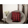 PurpleEssences Set of 2 Tartan Plaid Check Throw Pillow Covers Farmhouse Pillow Cushion Case 100% Cotton for Christmas Decor Car Bed Sofa 16 x 16 Inch – Green(Red and Black – Buffalo Plaid)