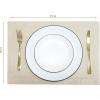 PurpleEssences Solid Hemstitch Placemat, 4 PCS of Stain Resistant Spill Proof Place Mats, Washable Placemats, Set of 4-13×19 Inch – Fall Thanksgiving – Royal Linen(Royal Linen)