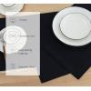 PurpleEssences Solid Hemstitch Placemat, 4 PCS of Stain Resistant Spill Proof Place Mats, Washable Placemats, Set of 4-13×19 Inch – Fall Thanksgiving – Royal Linen(Black)