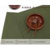 PurpleEssences Solid Ribbed Placemats 100% Cotton Place mats Set of 4, 13×19 Inch, Thick Durable Table Mats for Dining, Kitchen, or Casual Farmhouse Tabletop Décor Fall Thanksgiving – Rust(Olive Green)