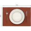 PurpleEssences Solid Ribbed Placemats 100% Cotton Place mats Set of 4, 13×19 Inch, Thick Durable Table Mats for Dining, Kitchen, or Casual Farmhouse Tabletop Décor Fall Thanksgiving – Rust(Rust)