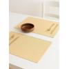 PurpleEssences Solid Ribbed Placemats 100% Cotton Place mats Set of 4, 13×19 Inch, Thick Durable Table Mats for Dining, Kitchen, or Casual Farmhouse Tabletop Décor Fall Thanksgiving – Rust(Beige)