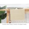 PurpleEssences Solid Ribbed Woven Table Runner with Multi-Tassels Farmhouse Dining Room – Perfect for Every Day and Seasonal Decor – Fall Thanksgiving – 13×90 Inches – Olive Green(Royal Linen)