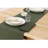 PurpleEssences Solid Ribbed Woven Table Runner with Multi-Tassels Farmhouse Dining Room – Perfect for Every Day and Seasonal Decor – Fall Thanksgiving – 13×90 Inches – Olive Green(Olive Green)