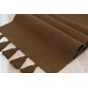 PurpleEssences Solid Ribbed Woven Table Runner with Multi-Tassels Farmhouse Dining Room – Perfect for Every Day and Seasonal Decor – Fall Thanksgiving – 13×90 Inches – Olive Green(Nut Brown)