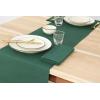 PurpleEssences Solid Ribbed Woven Table Runner with Multi-Tassels Farmhouse Dining Room – Perfect for Every Day and Seasonal Decor – Fall Thanksgiving – 13×90 Inches – Olive Green(Forest Green)