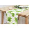 PurpleEssences St Patricks Day Shamrock Decorations Table Runner Green Clover, Dining Table Decoration for Indoor Home Party – 13 X 72 Inch – Shamrock 4 Leaf Clover(Water Color Shamrock)