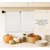 PurpleEssences Stripe Kitchen Towels – Set of 6, 18×28 Inch – 100% Cotton, Absorbent & Reusable Dish Towels with Hanging Loop French-Inspired Style Fall Thanksgiving – Rust(Beige)
