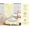 PurpleEssences Stripe Kitchen Towels – Set of 6, 18×28 Inch – 100% Cotton, Absorbent & Reusable Dish Towels with Hanging Loop French-Inspired Style Fall Thanksgiving – Rust(Yellow)