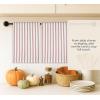 PurpleEssences Stripe Kitchen Towels – Set of 6, 18×28 Inch – 100% Cotton, Absorbent & Reusable Dish Towels with Hanging Loop French-Inspired Style Fall Thanksgiving – Rust(Rust)
